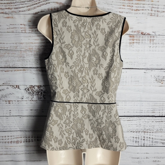 Weston wear Taupe/blk lace peplum tank (Final Price) - Picture 4 of 4